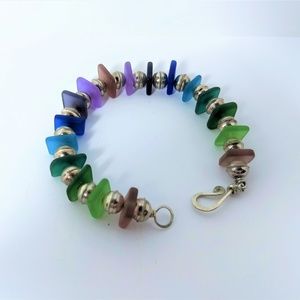 Beautiful Multi-colored Sea Glass Bracelet